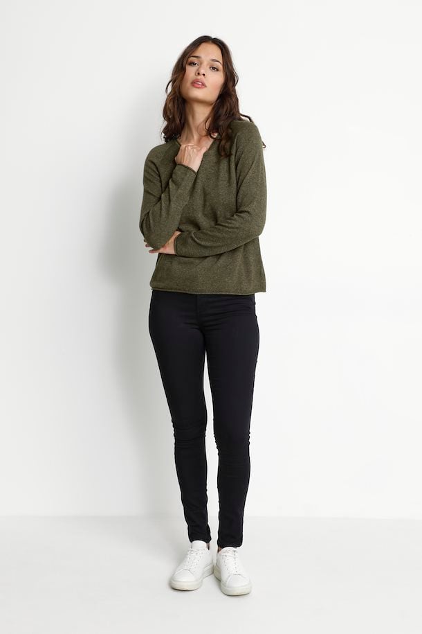Culture Olive Night Melange CUalaia Pullover – Kaufen Olive Night Melange  CUalaia Pullover bei
