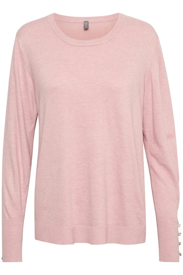 Knit Sweater - Light pink melange - Ladies